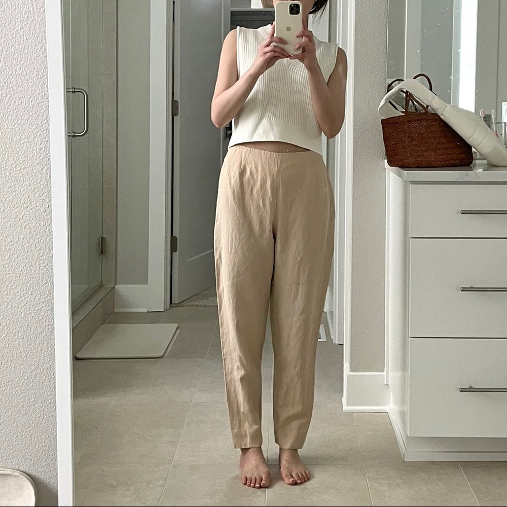 Vintage tapered pants in beige